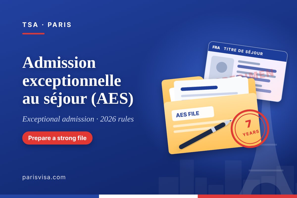 Admission exceptionnelle au séjour (AES) in France: 2026 rules